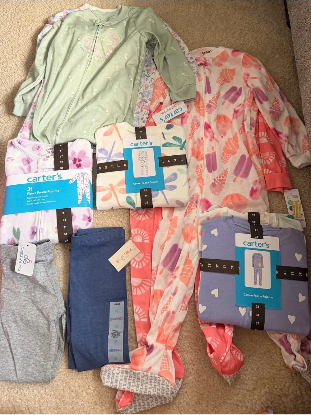 Carter's Bulk Footie Pajamas BRAND NEW!